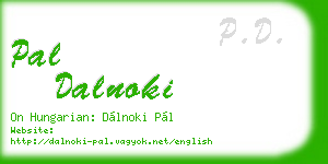 pal dalnoki business card