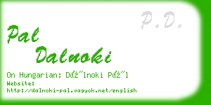 pal dalnoki business card